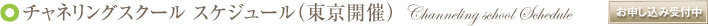 チャネリングスクール スケジュール(東京開催)